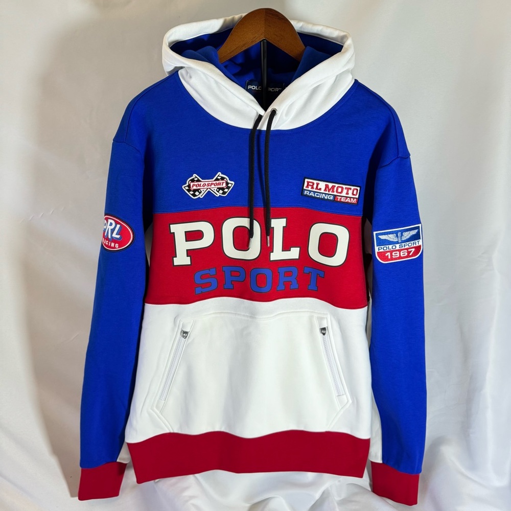 Polo Ralph Lauren Polo Sport PRL RL Motocross Racing Team Fleece Hoodie Men